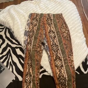 Flared cute printed leggings
